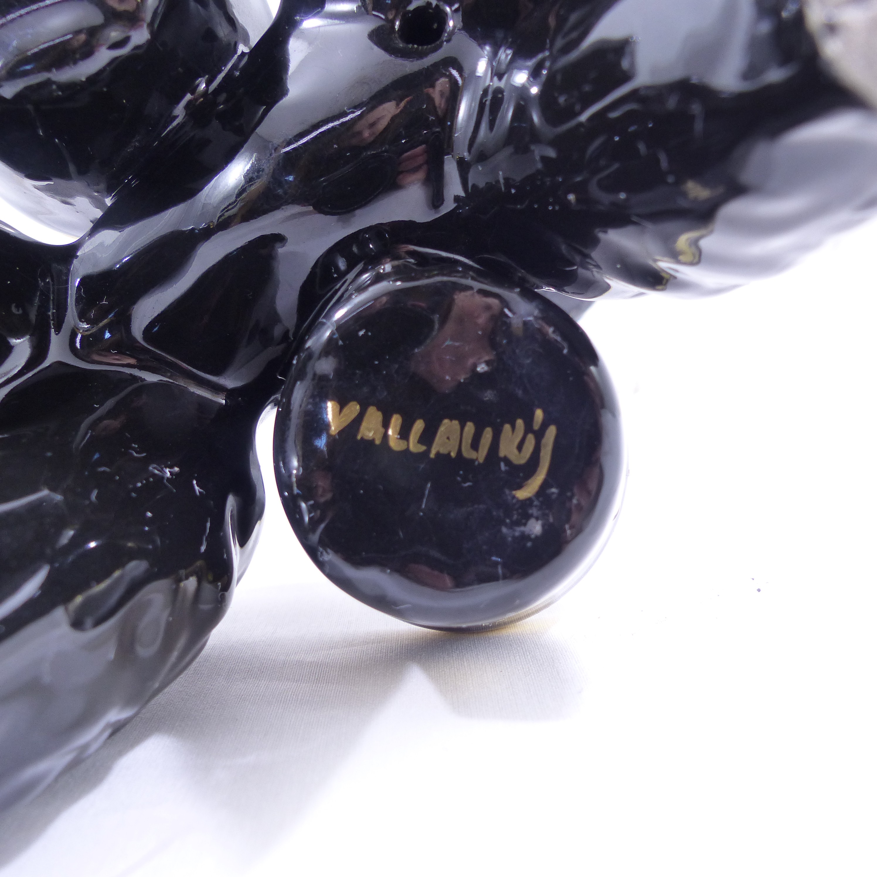 Statue "caniche" en céramique - Signée Vallauris - Bon état - Photo 4